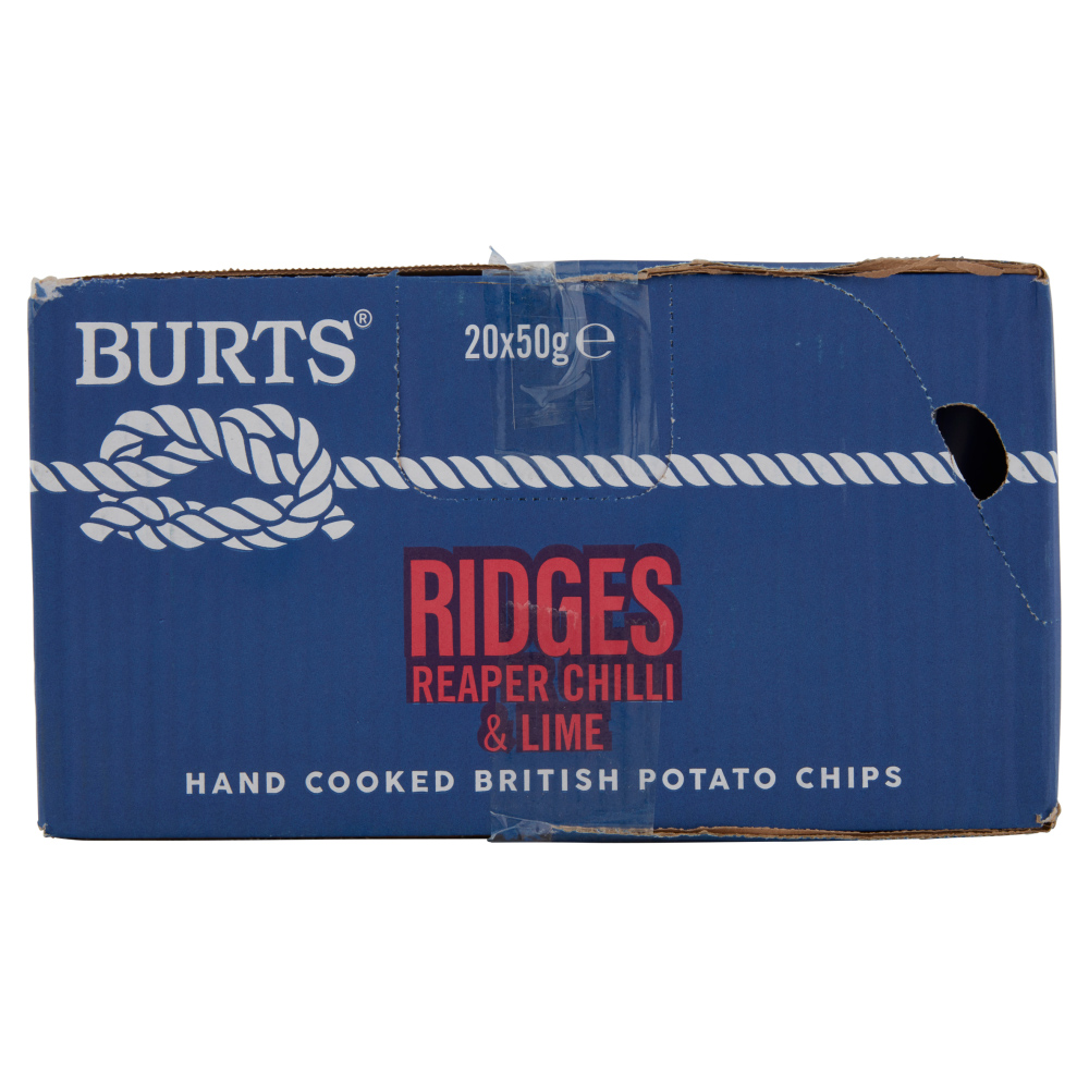Burts Ridges Reaper Chilli and Lime Hand Cooked British Potato Chips 50g Image 2