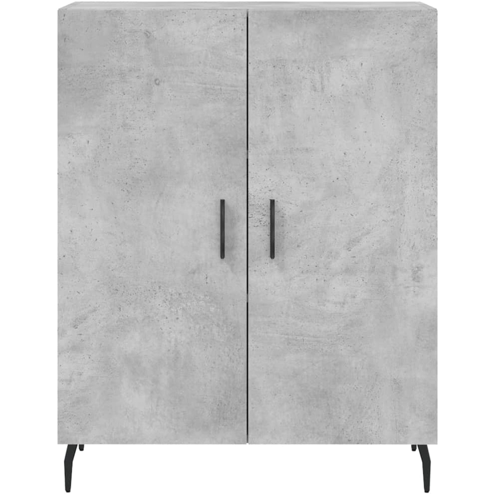 vidaXL 2 Door 3 Shelf Concrete Grey Wooden Cabinet Image 8