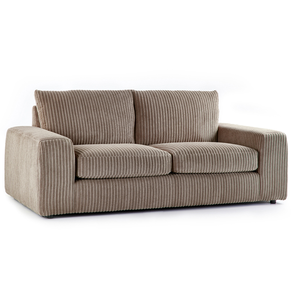Portland Luciana Luxury 3 Seater Coffee Jumbo Cord Sofa Image 2