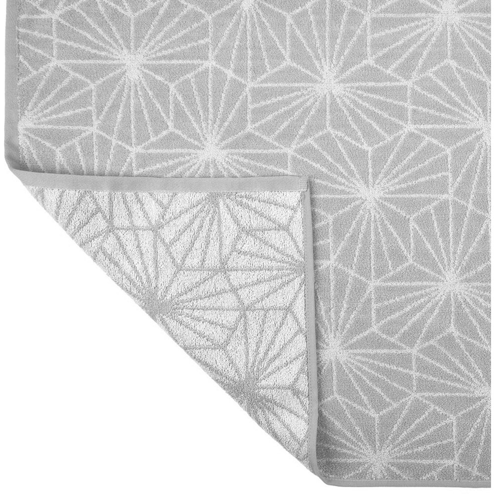 Allure Bath Fashions Grey Geometric Bath Towel Image 4