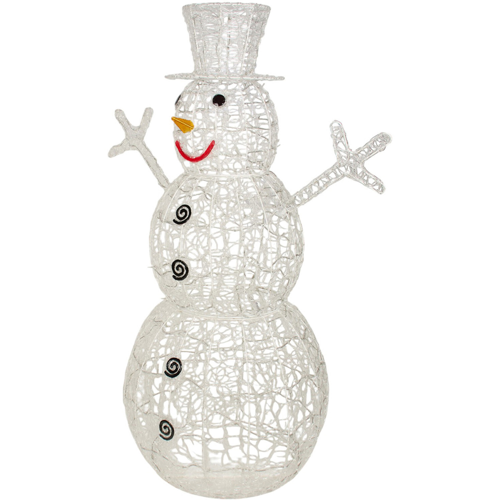 Extra Large Acrylic LED Snowman Decoration White Image 7