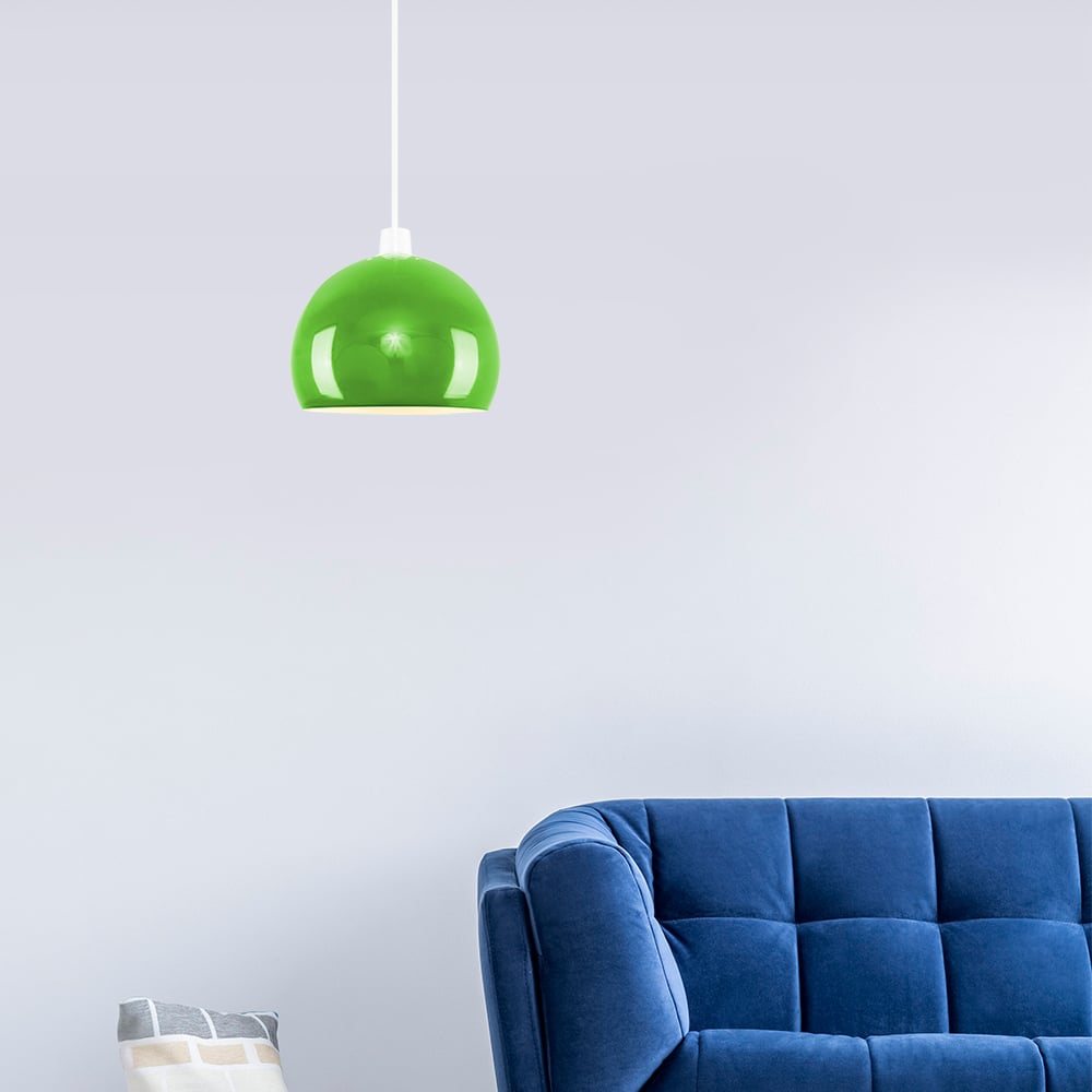 ValueLights Green Arco Mini Metal Pendant Light Shade Image 2