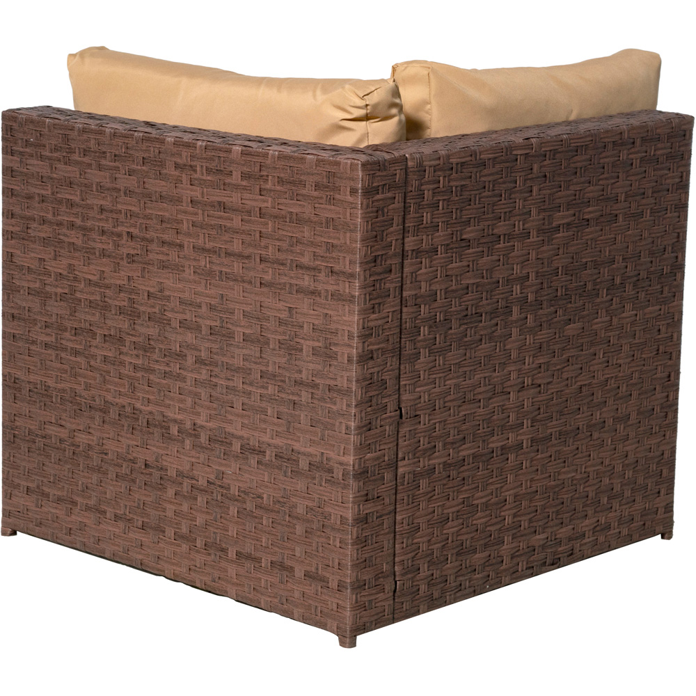 Furniture One 6 Seater Brown Rattan Modular Garden Furniture Set Image 6