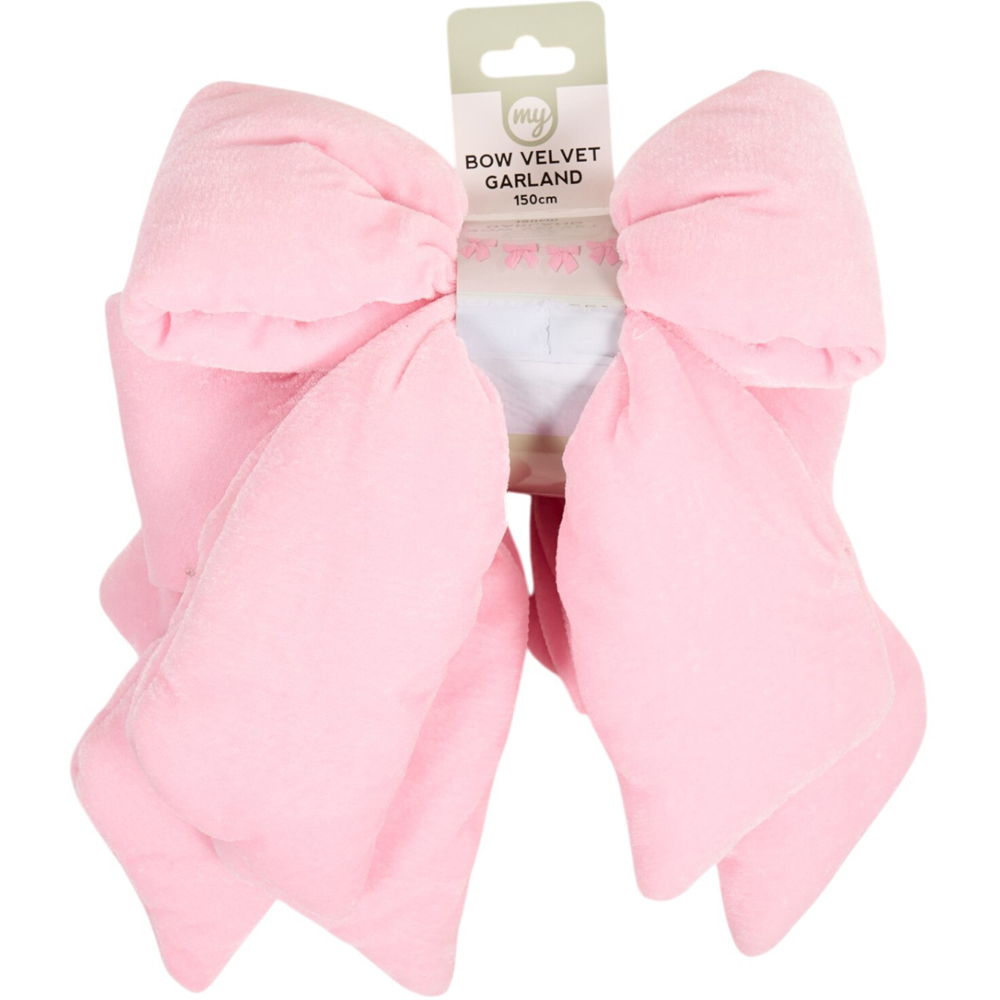 Bow Cushion Garland Pink Image 1