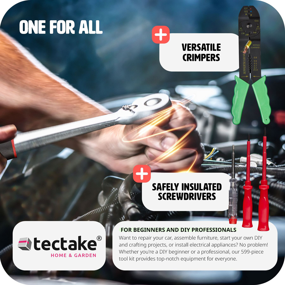 tectake 599 Piece Tool Box Trolley Image 6