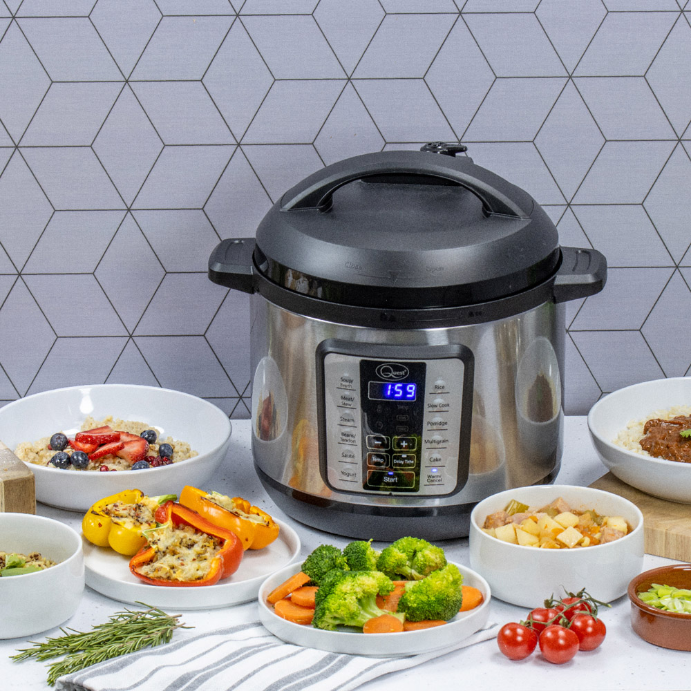 Quest 63009 12-in-1 Black 6L Electric Pressure Cooker 1000W Image 5