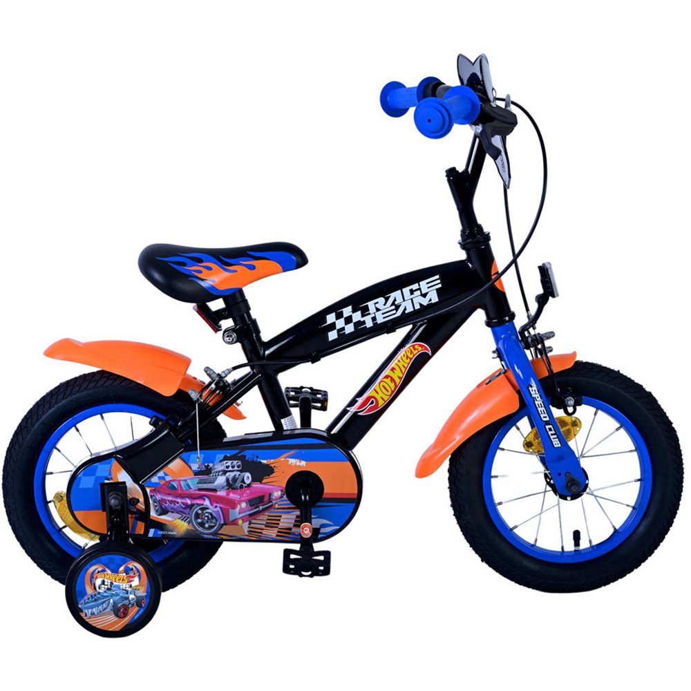 Volare Hot Wheels Kids 12 inch Multicolour Bike with Stabilisers Image 6