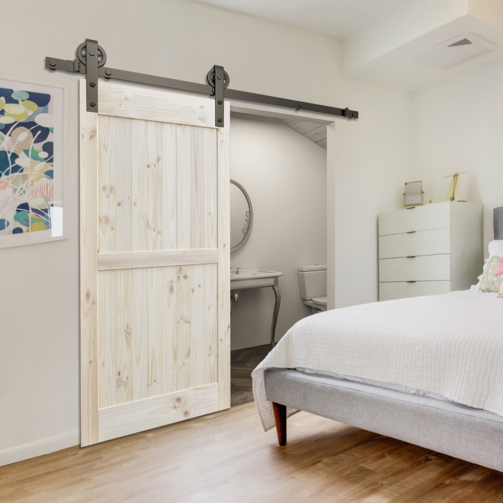 Coburn Flat Track 100 Black Wagon Wheel Hanger One Door System 1000m Image 2