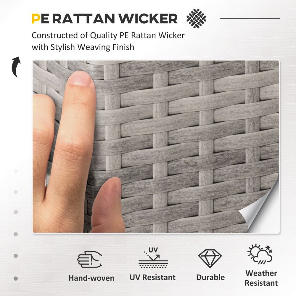 Outsunny 6 Seater PE Rattan Wicker Garden Patio Sofa Set Image 6