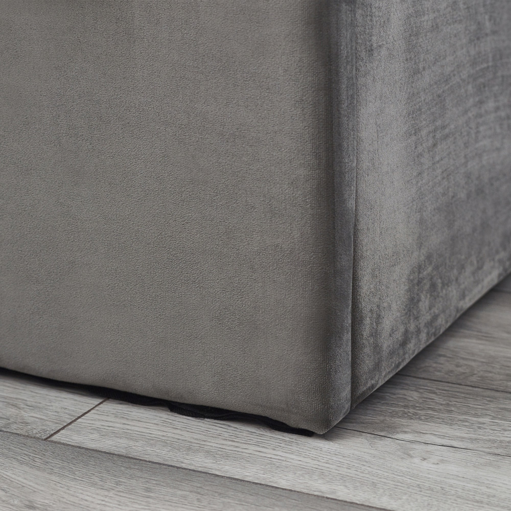 Julian Bowen Shoreditch King Size Slate Grey High Headboard Lift Up Storage Bed Image 5