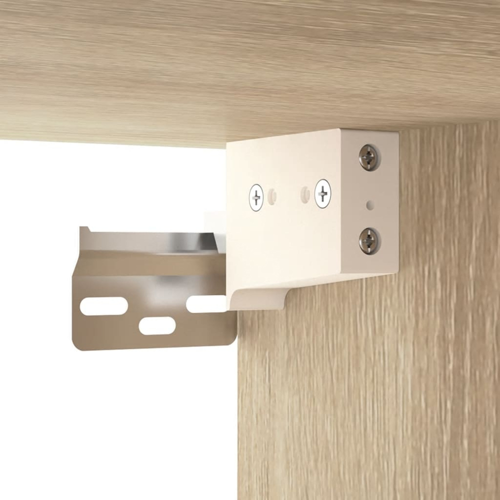 vidaXL 2 Drawer Sonoma Oak Wall Mounted Cabinet Image 4
