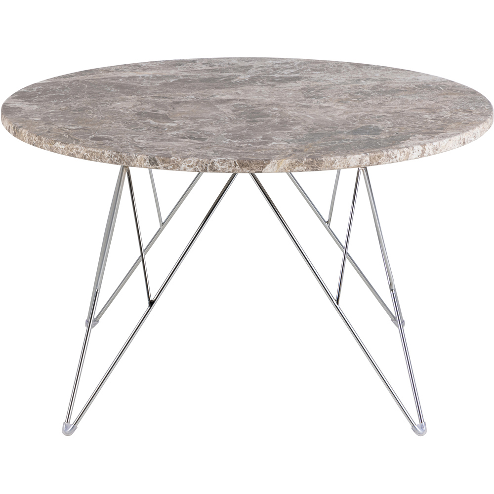 Florence Prunus Grey and Brown Marble Top Round Coffee Table Image 3