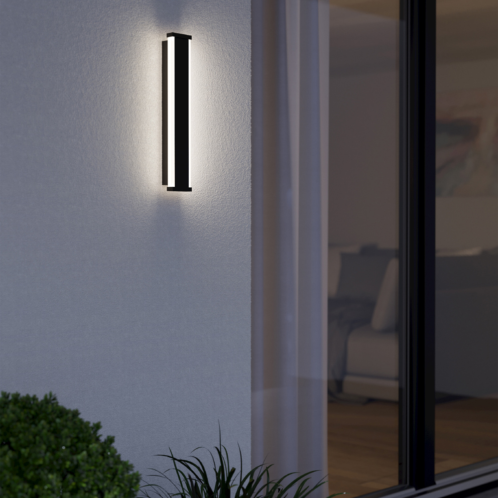 EGLO Neviano LED Black Outdoor Wall Light Image 2