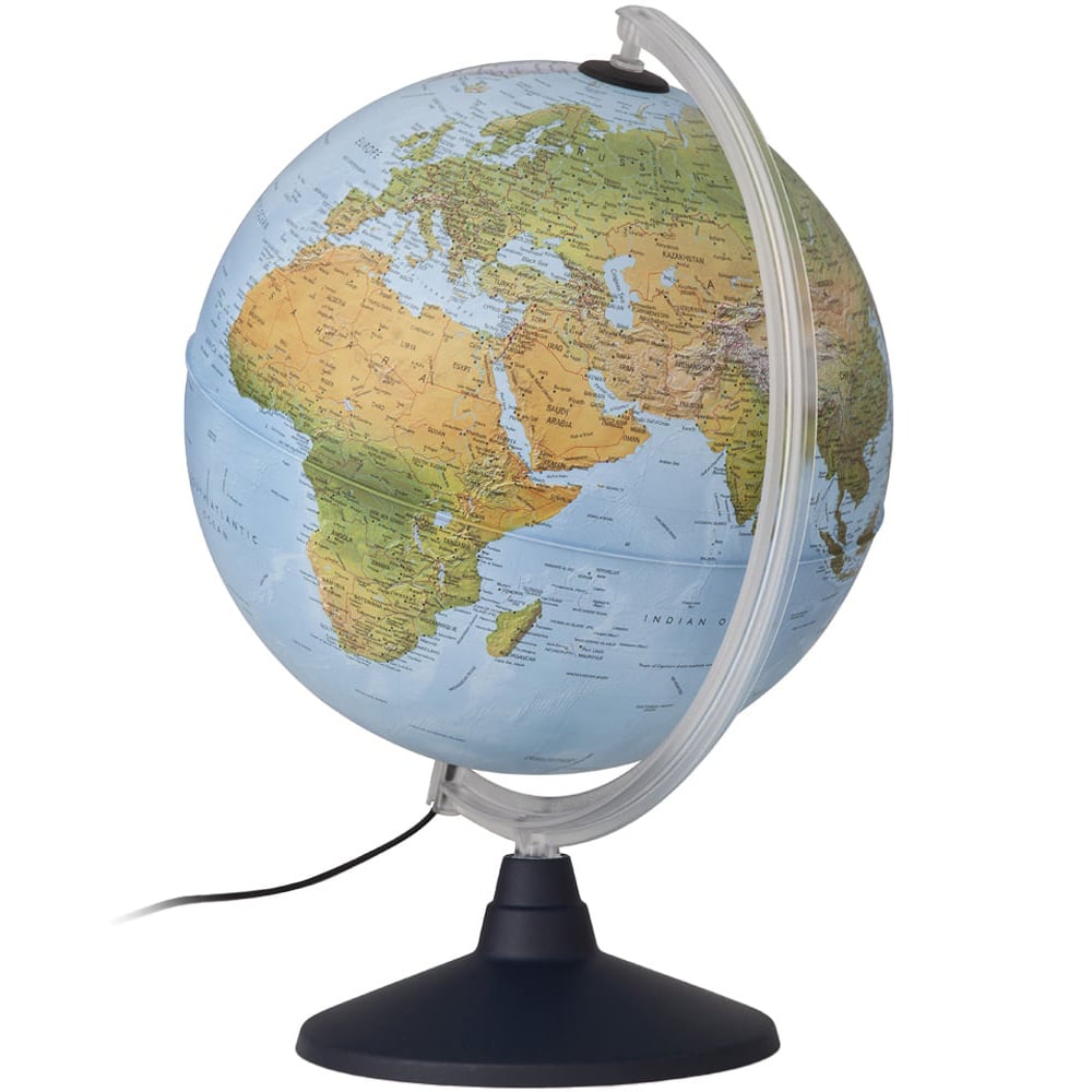 Nova Rico Elite Physical and Political Illuminated Globe 25cm Image 1