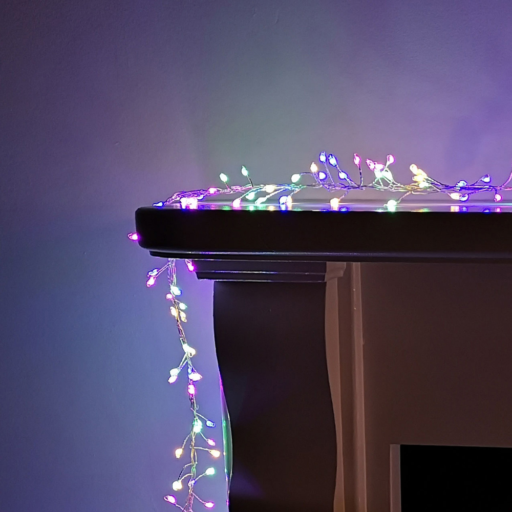Premier UltraBrights 800 Multicolour LED Silver Pin Wire Christmas Cluster Light 5.5m Image 7