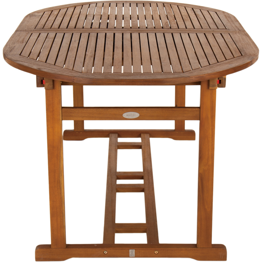Charles Bentley Acacia 8 Seater Oval Extendable Dining Table Image 3