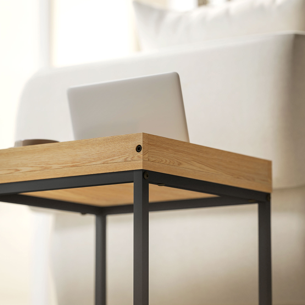 HOMCOM Black Nesting Coffee Table Set of 2 Image 3