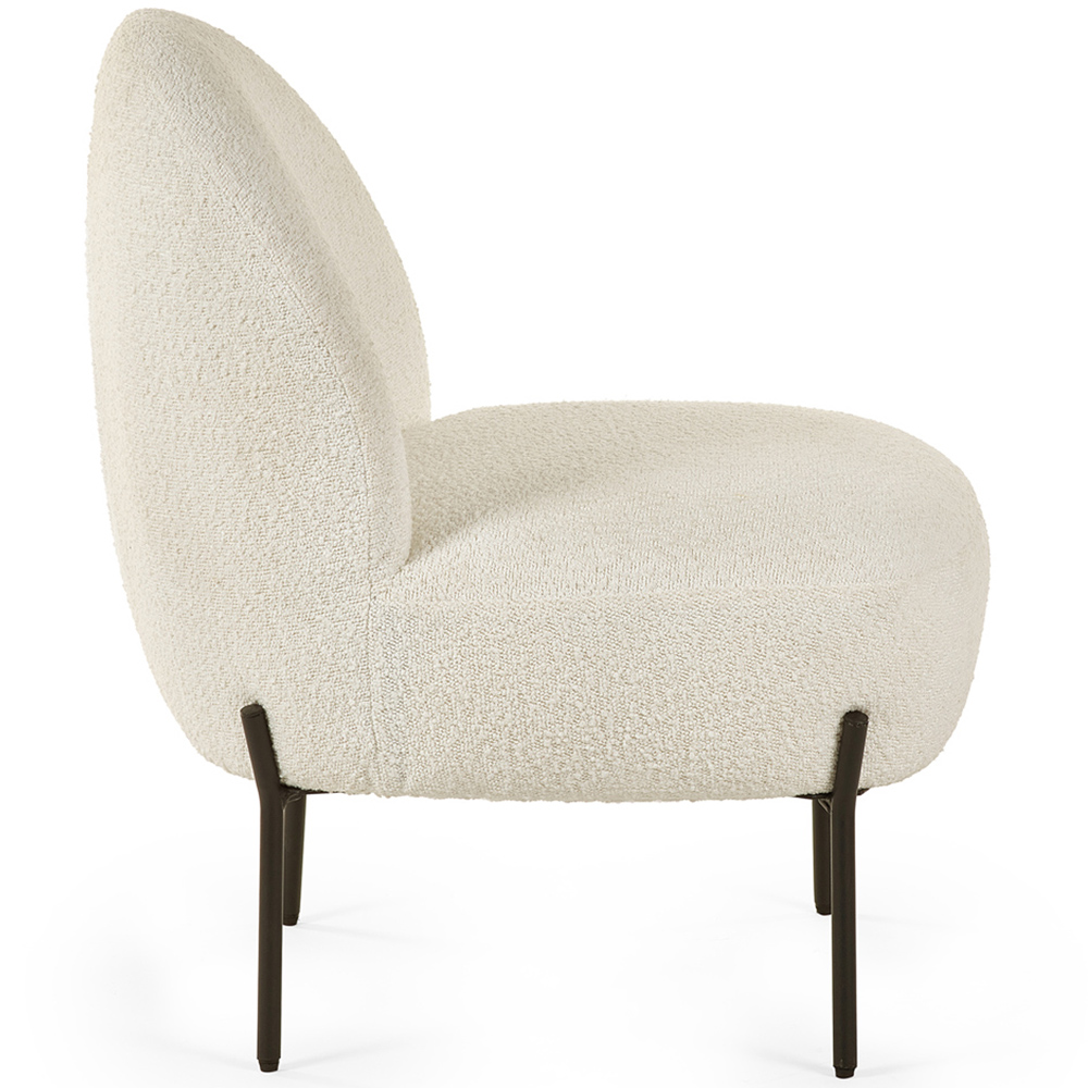 Julian Bowen Lulu Ivory Boucle Accent Chair Image 4