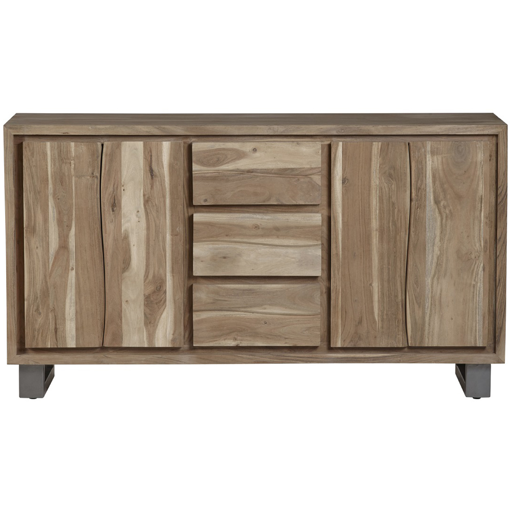 Brooklyn Barima 2 Door 3 Drawer Acacia Wood Sideboard Image 3