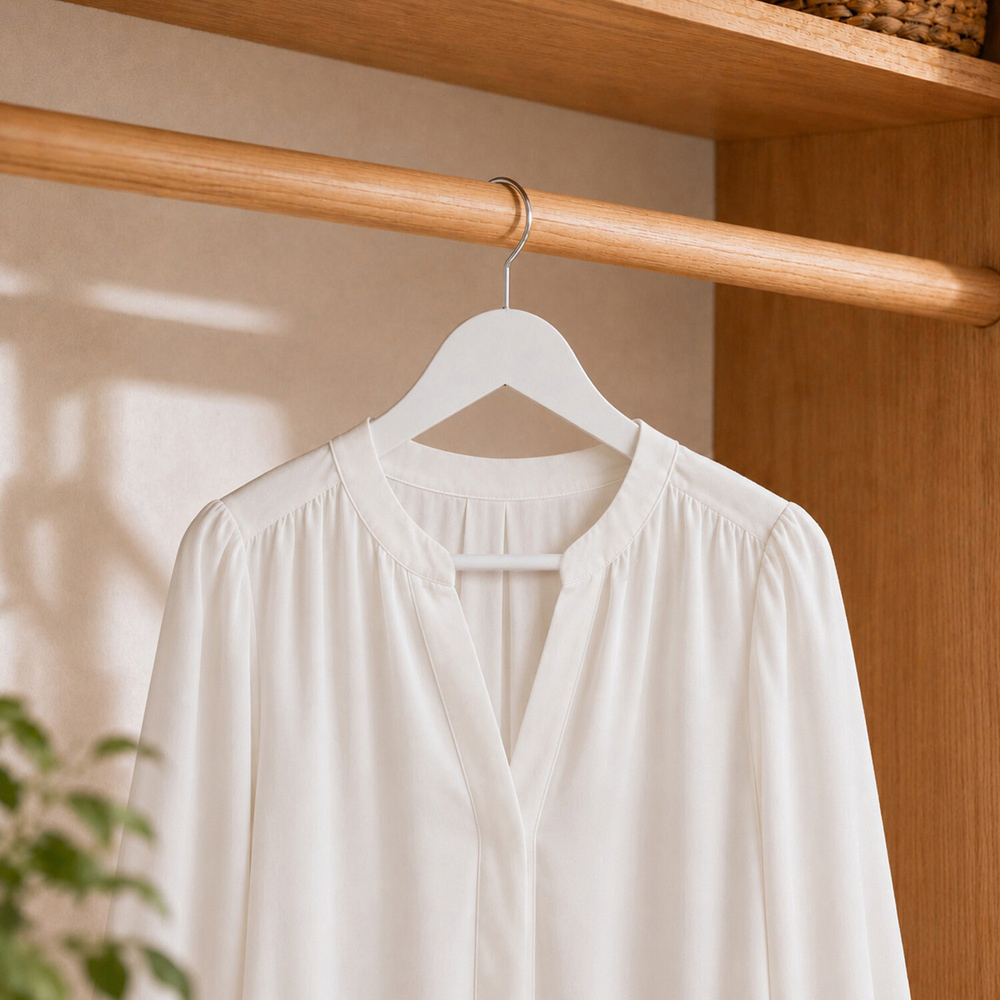 Pack of 3 My Laundry Wood Hangers White Image 2