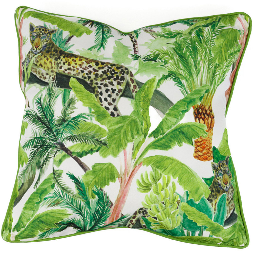 Streetwize Green Leopard Jungle Outdoor Scatter Cushion 4 Pack Image 3