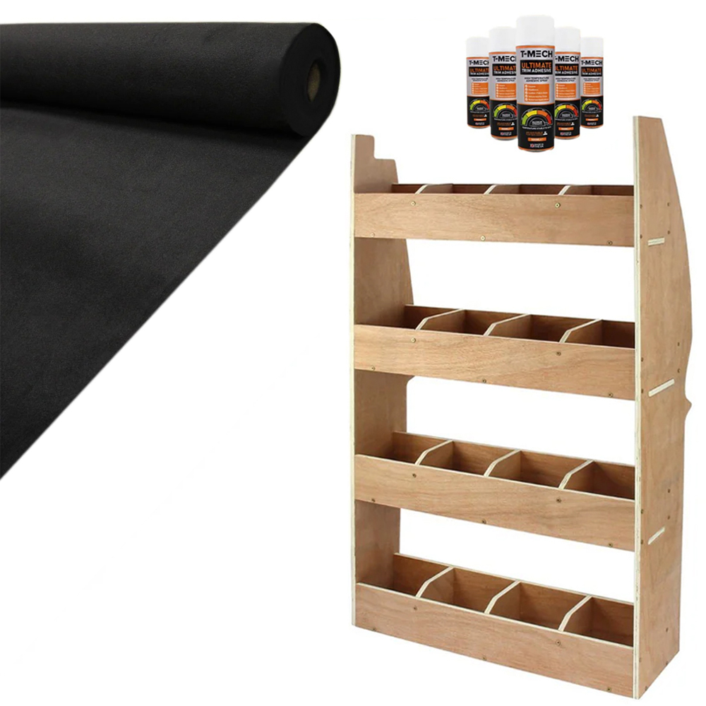 Monster Shop 11m2 Anthracite Van Lining Glue and Citroen Berlingo Rack Image 6