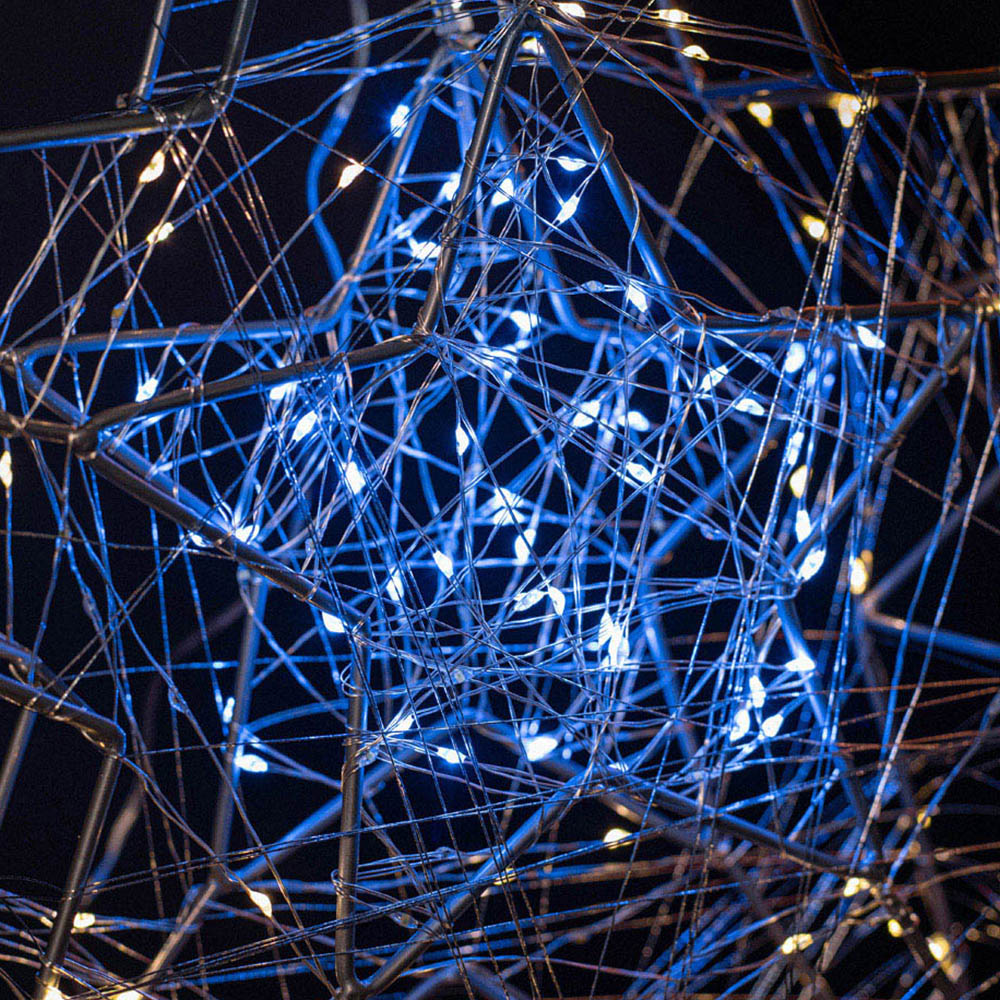 Samuel Alexander Double Star Silhouette LED Outdoor Christmas Decoration 55cm Image 5