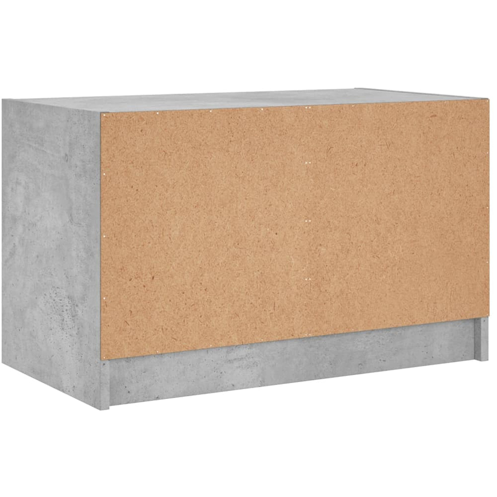 vidaXL 2 Glass Door Concrete Grey TV Cabinet Image 7