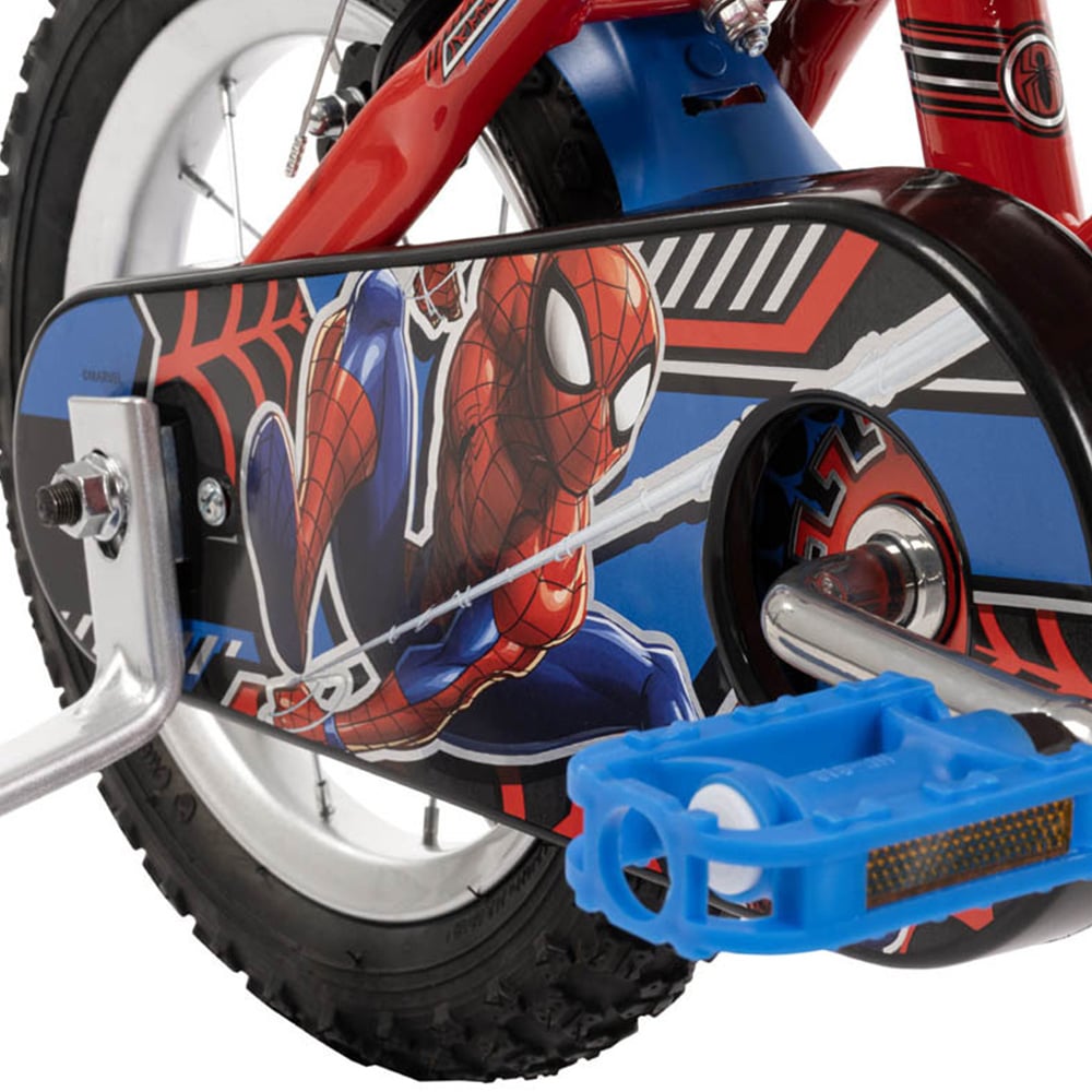 Huffy Marvel 12 inch Red and Blue Comics Spider-Man Children's Bike Image 3