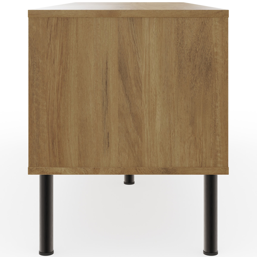 GFW Nervata Single Drawer 2 Door Oak TV Unit Image 5