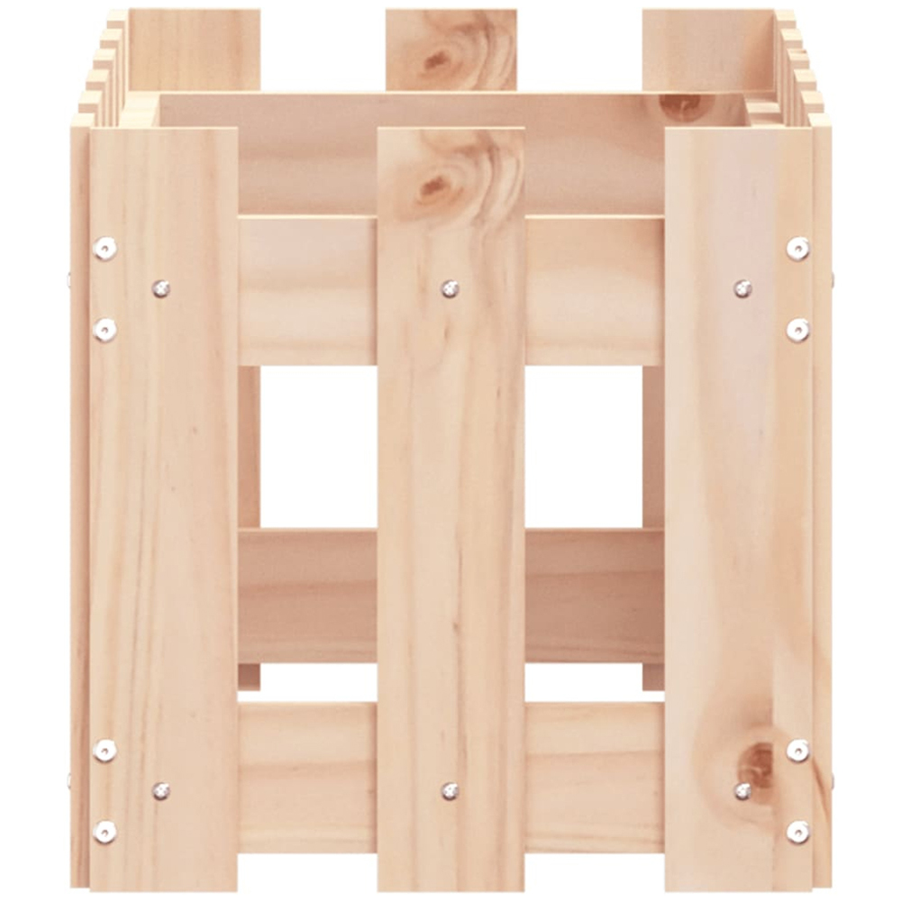 vidaXL Natural Solid Pine Wood Fence Design Garden Planter 30 x 60 x 30cm Image 5