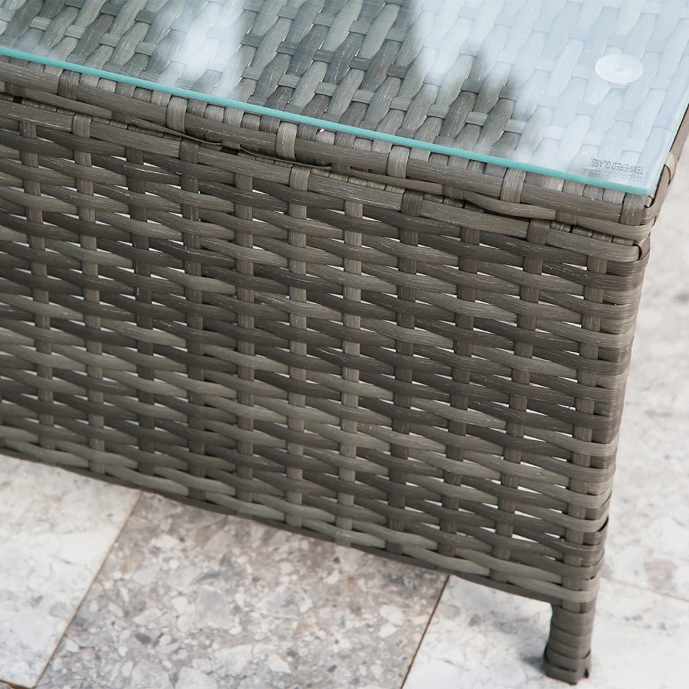 HGD Bude 4 Seater Rattan Grey Corner Garden Sofa Set with Coffee Table Image 6