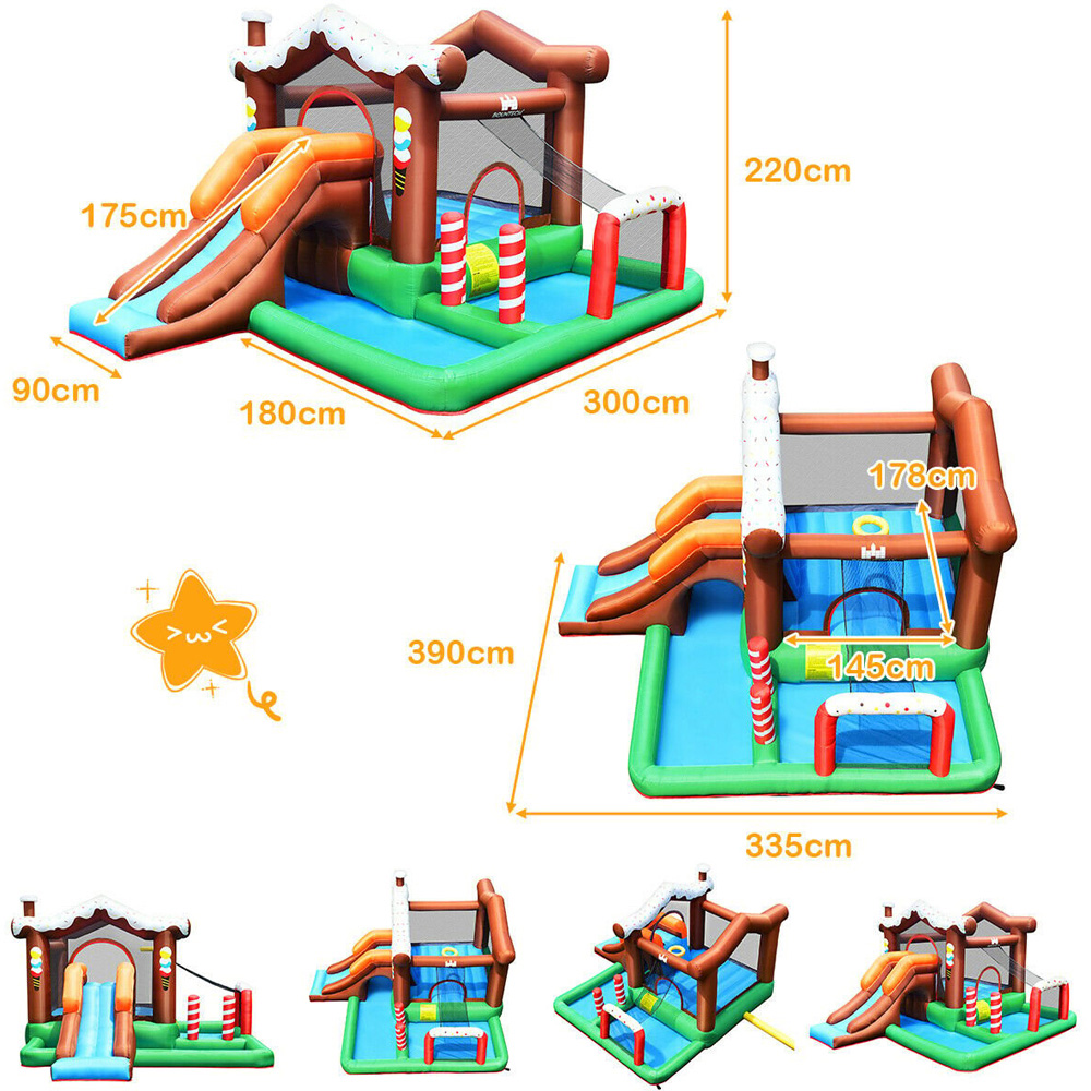 Costway Inflatable Bouncy Castle with Slide Image 9
