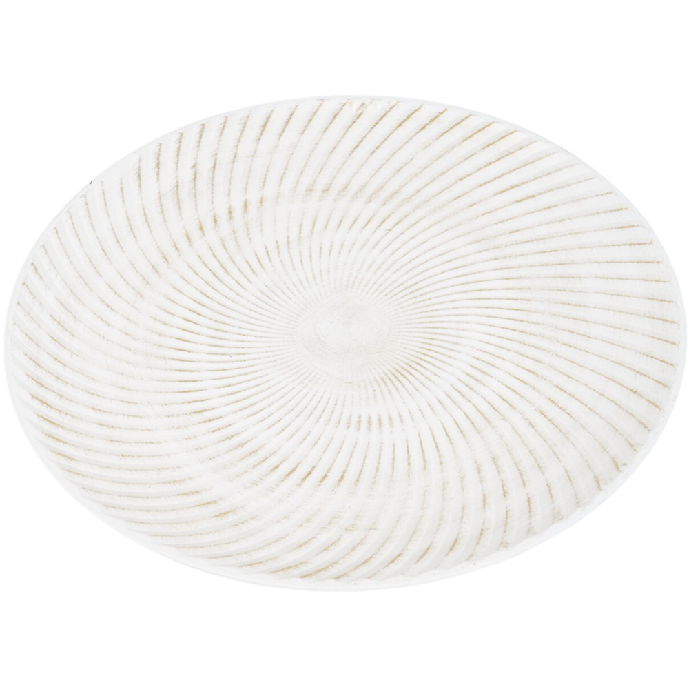Decorative Wooden Tray White Image 2