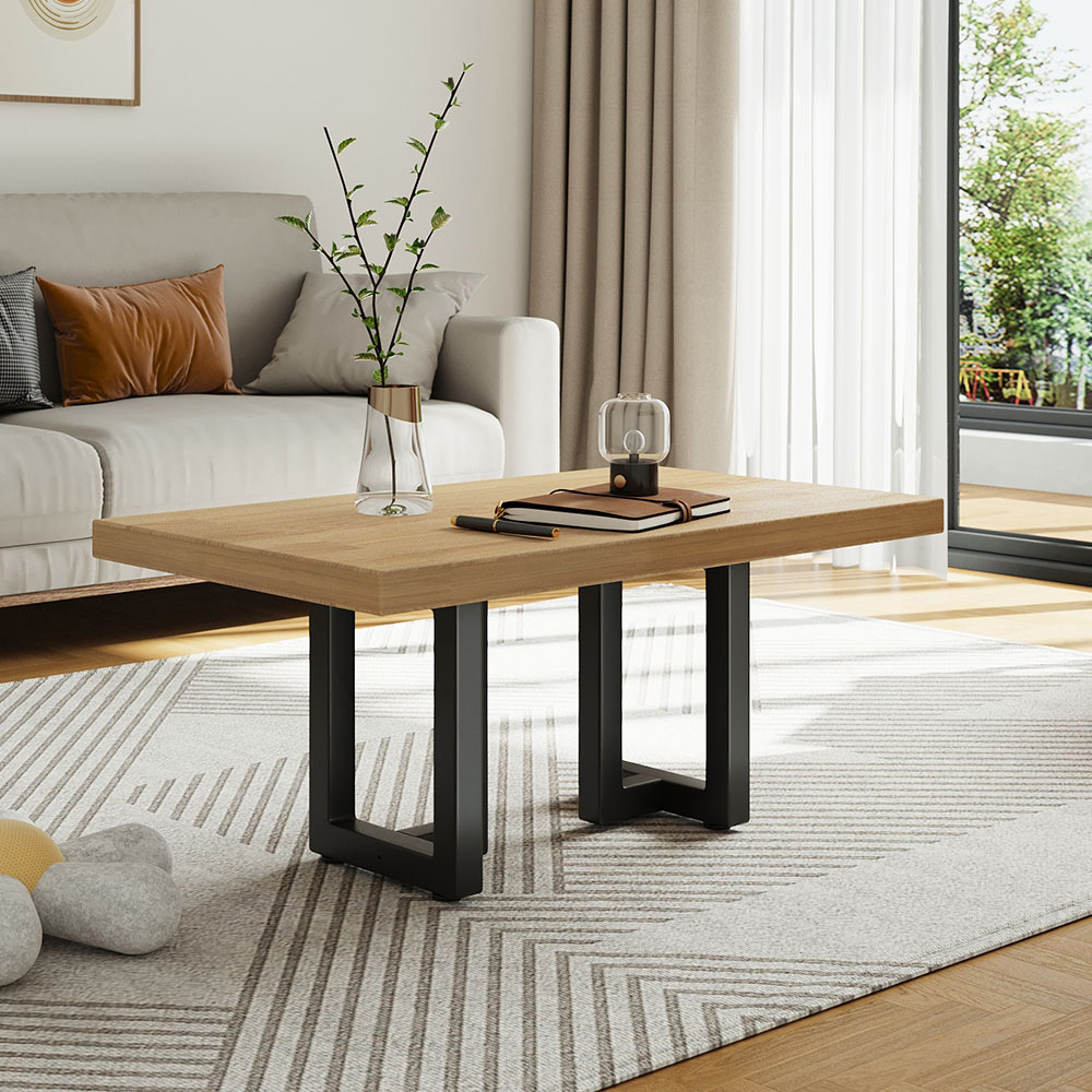 Living and Home Black Anti Slip Modern T Shaped Iron Table Legs 30cm 2 Pack Image 8