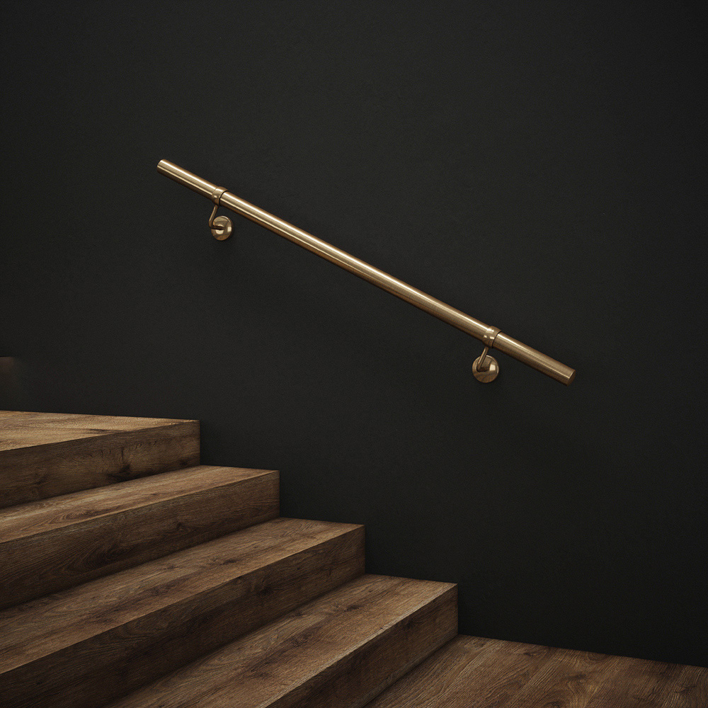 Rothley Antique Brass Stair Handrail Kit 1.2m Image 9