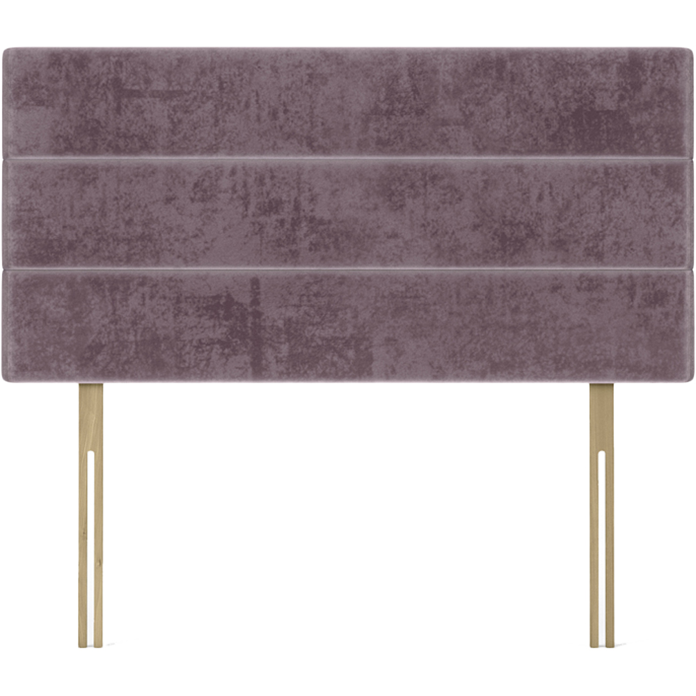 Bedmaster Super King Mauve Naples Velvet Milan Lined Headboard Image 2