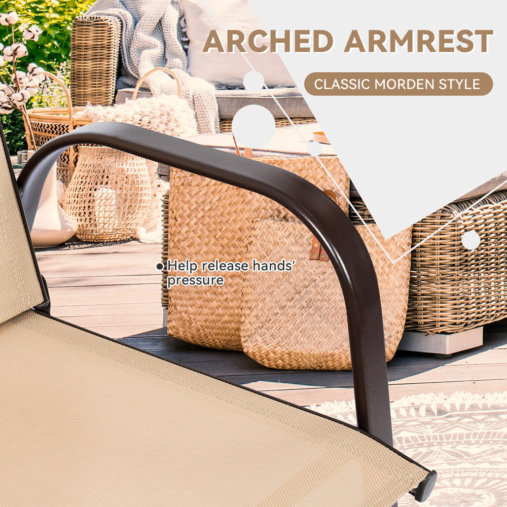 Costway Set of 2 Coffee Garden Camping Chair Image 3