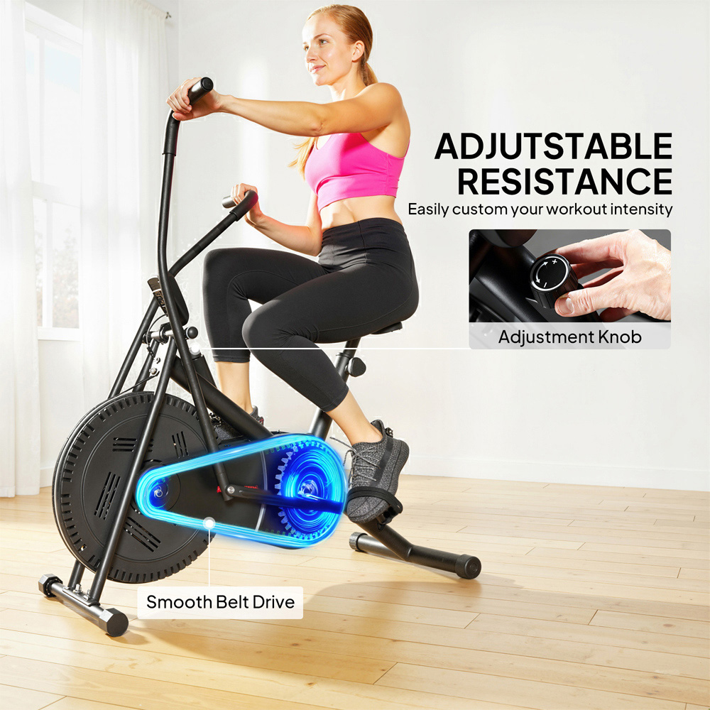 SPORTNOW Adjustable Indoor Exercise Bike with LCD Display and Smooth Belt Drive Image 4