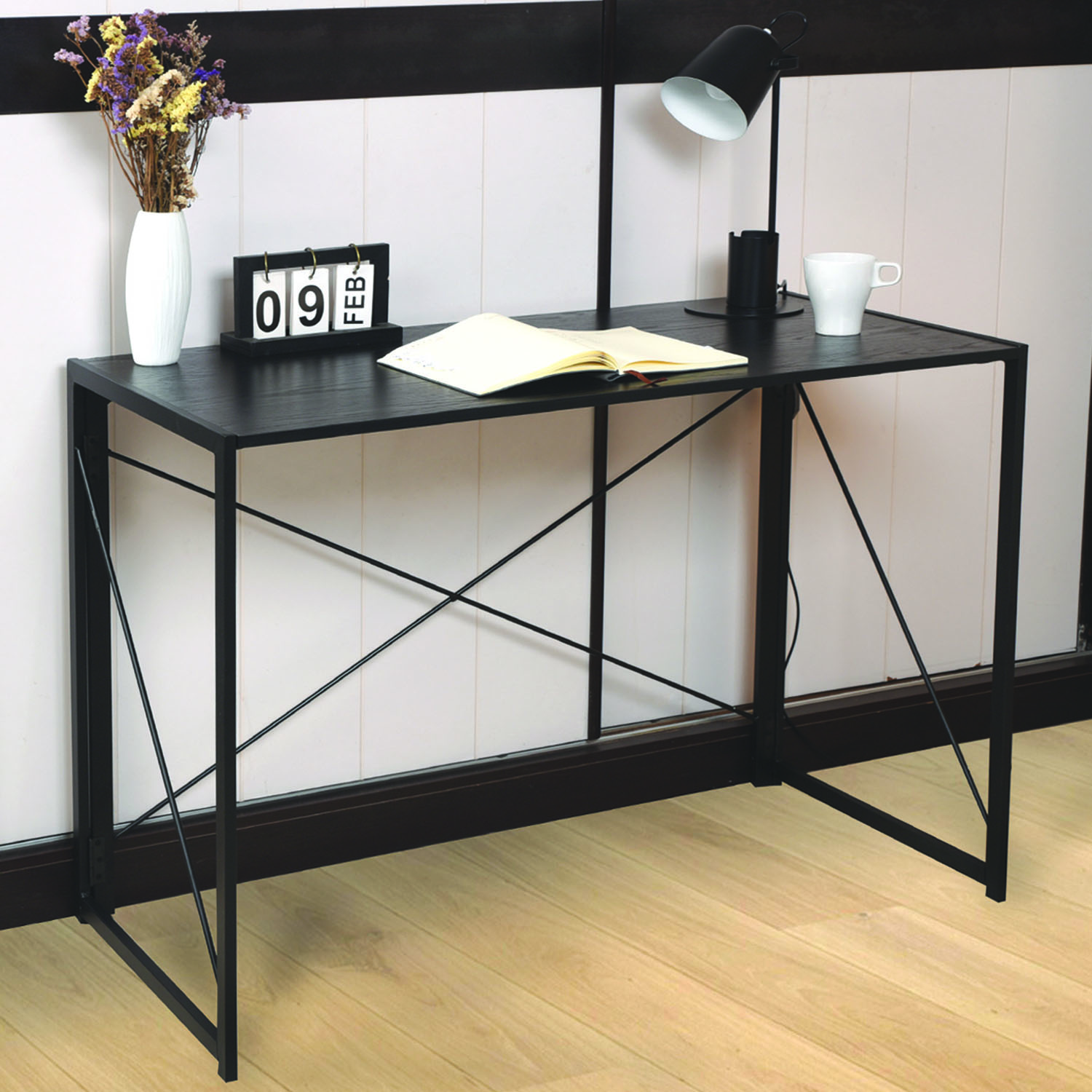 House of Home Black Multifunction Folding Desk Image 1