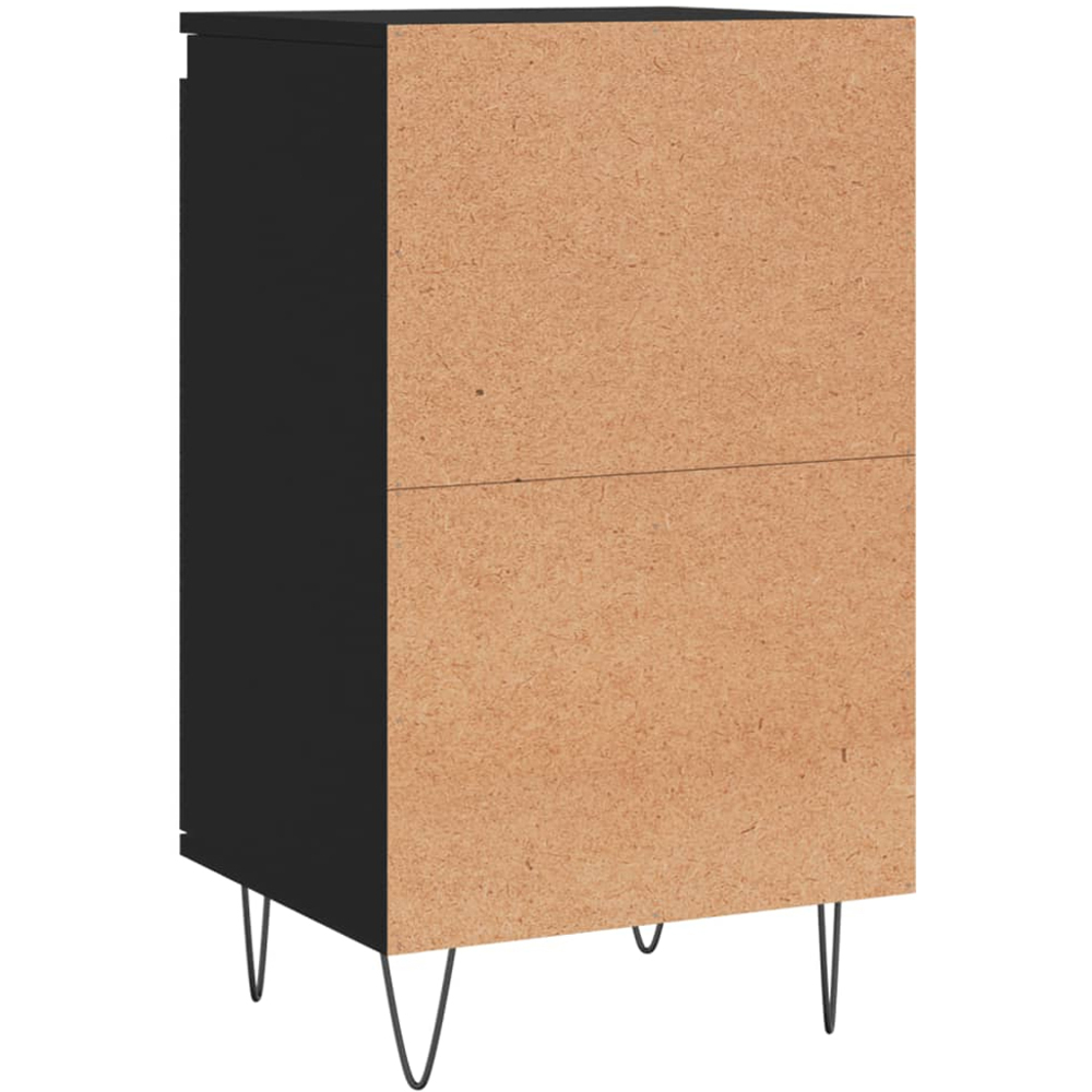 vidaXL Single Door Black Sideboard Set of 2 Image 8