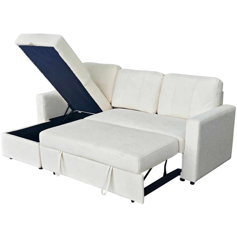 Aspire Nexis 3 Seater Natural Left Hand Chaise Corner Sofa Bed Image 5