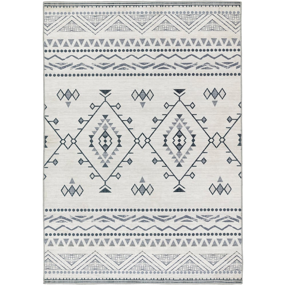 Origins My Washable Grey and Off White Nomad Rug 80 x 150cm Image 1