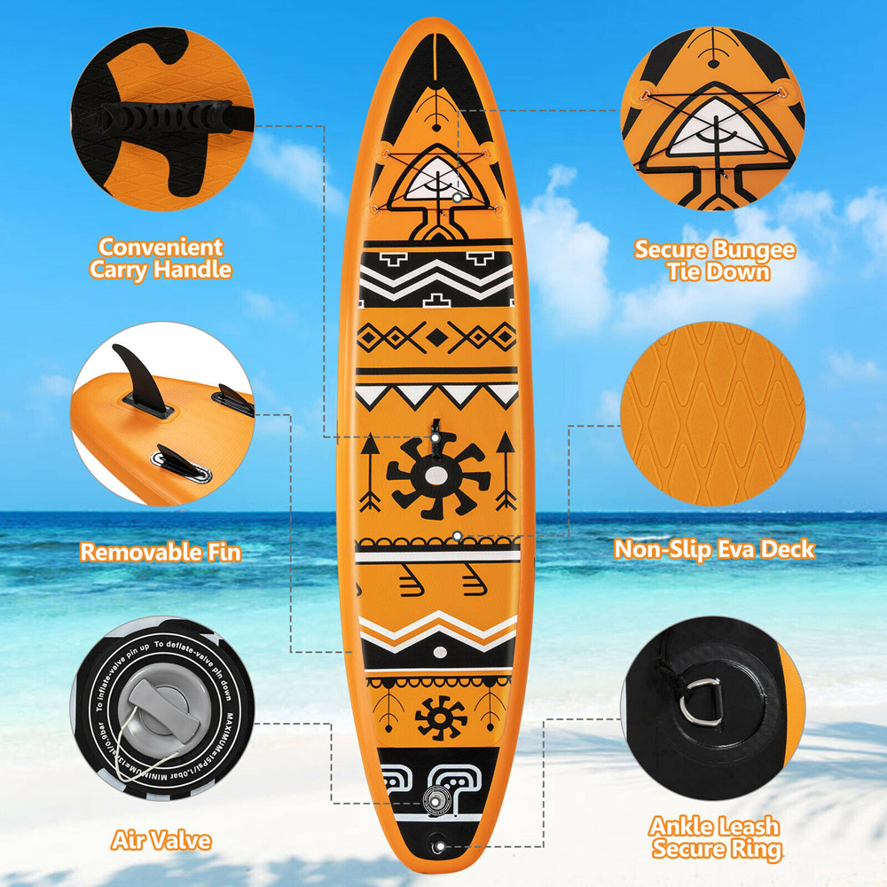 Costway Inflatable Stand Up Paddle Board and Accessories 11ft Image 8