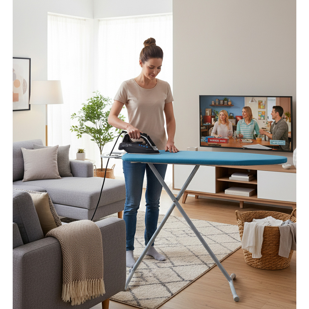 Avilo Blue Ceramic Coated Ironing Board Cover 130 x 59cm Image 5