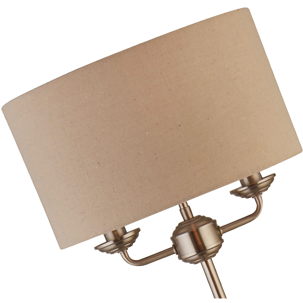 Lighting Collection Tanner Brushed Silver Floor Lamp Image 4