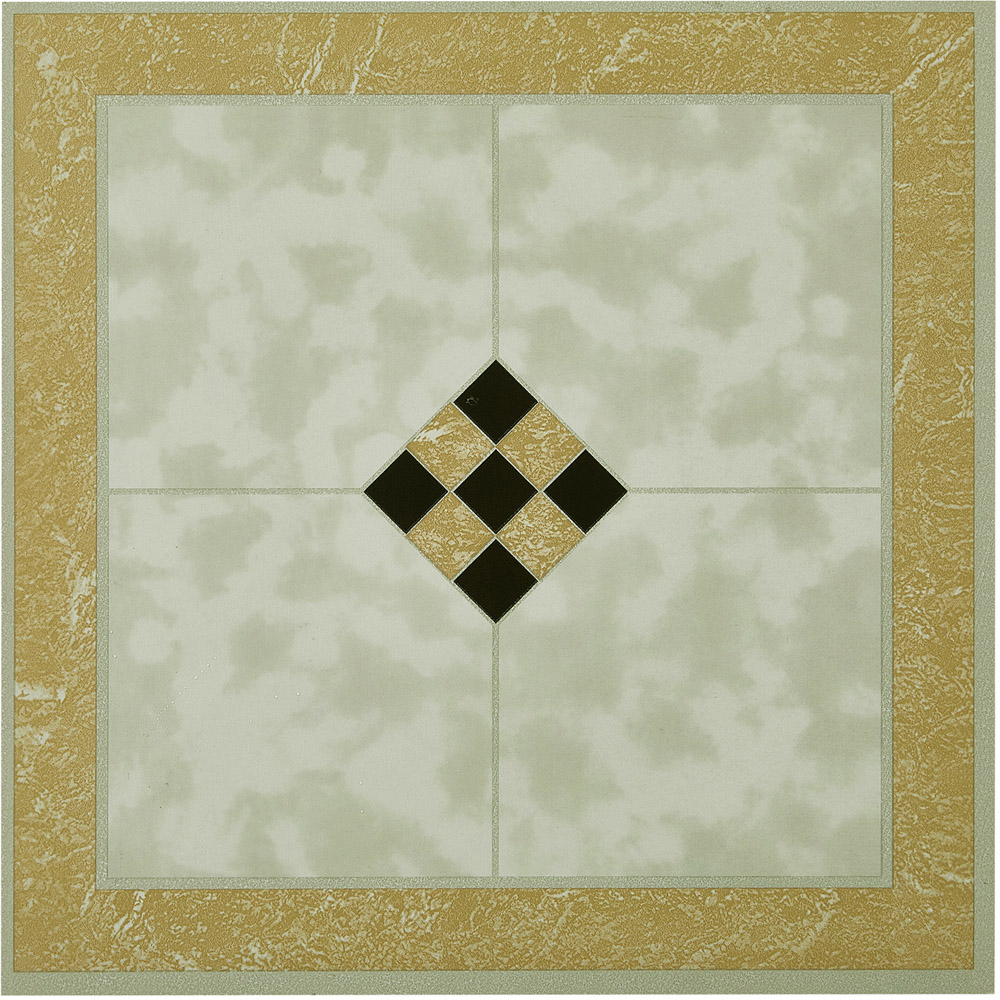 Living and Home Gold Self-Adhesive PVC Flooring Tile 30 Pack Image 2