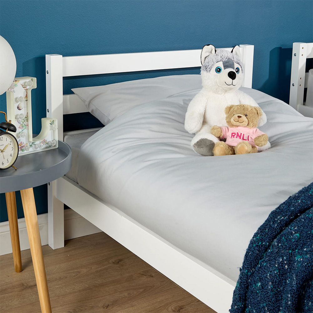 Home Source Hendon Single Grey Childrens Wooden Single Bunk Bed Image 6