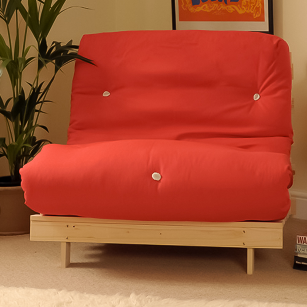 Brooklyn Double Sleeper Red Futon Base and Mattress Image 1