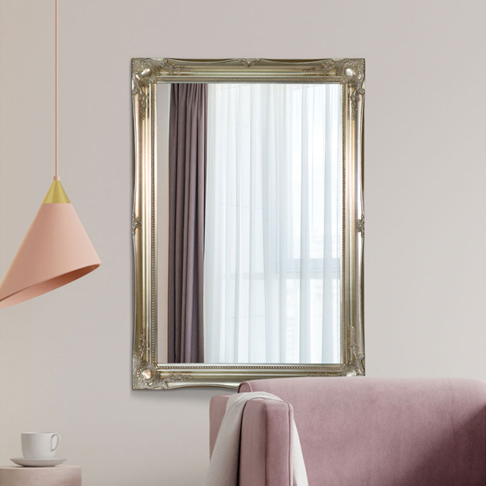 MirrorOutlet Hamilton Vintage Silver Antique Wall Mirror 107 x 76cm Image 2